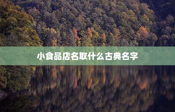 小食品店名取什么古典名字