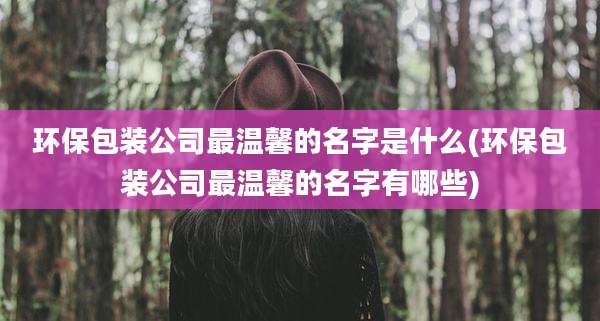 环保包装公司最温馨的名字是什么(环保包装公司最温馨的名字有哪些)