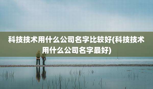 科技技术用什么公司名字比较好(科技技术用什么公司名字最好)