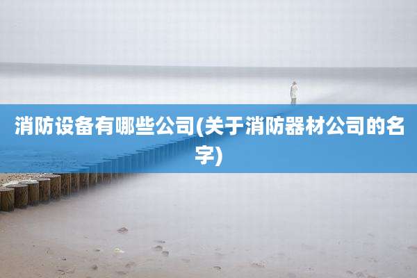 消防设备有哪些公司(关于消防器材公司的名字)