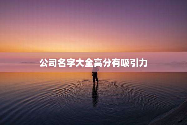 公司名字大全高分有吸引力
