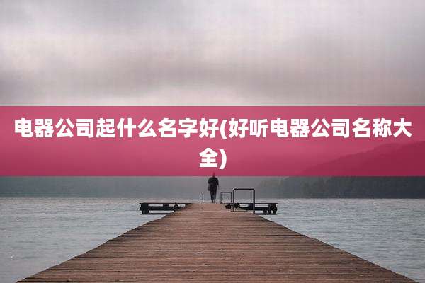 电器公司起什么名字好(好听电器公司名称大全)