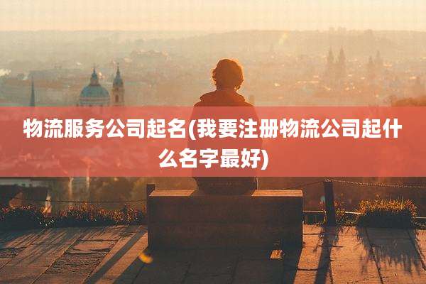 物流服务公司起名(我要注册物流公司起什么名字最好)