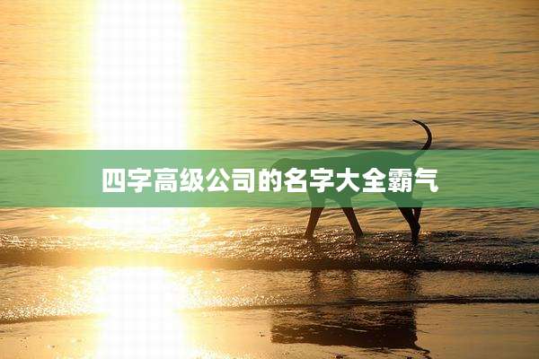 四字高级公司的名字大全霸气