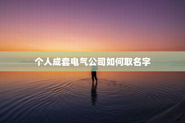 个人成套电气公司如何取名字