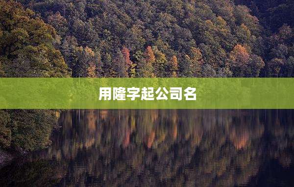 用隆字起公司名