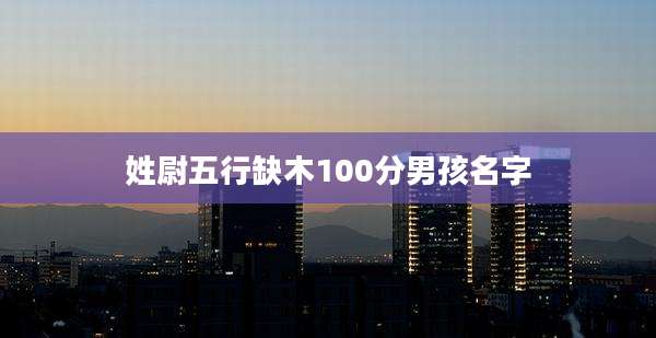 姓尉五行缺木100分男孩名字