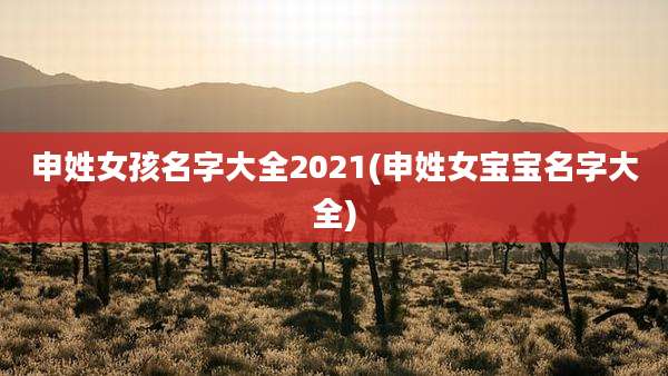 申姓女孩名字大全2021(申姓女宝宝名字大全)