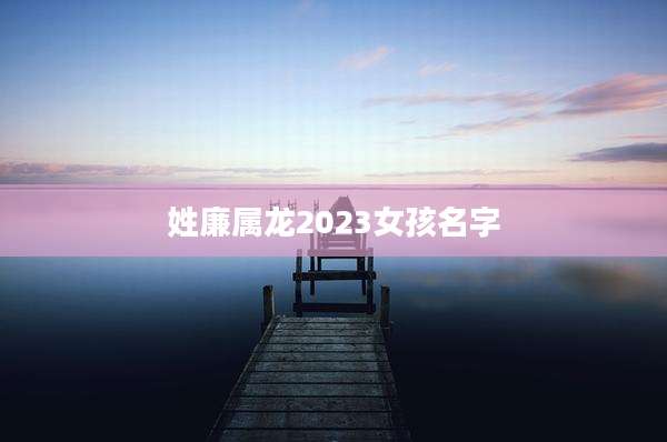 姓廉属龙2023女孩名字