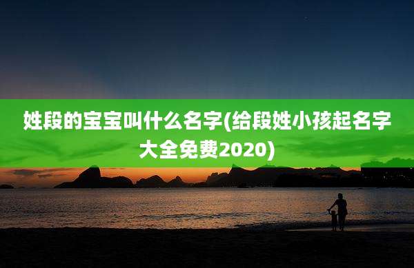 姓段的宝宝叫什么名字(给段姓小孩起名字大全免费2020)