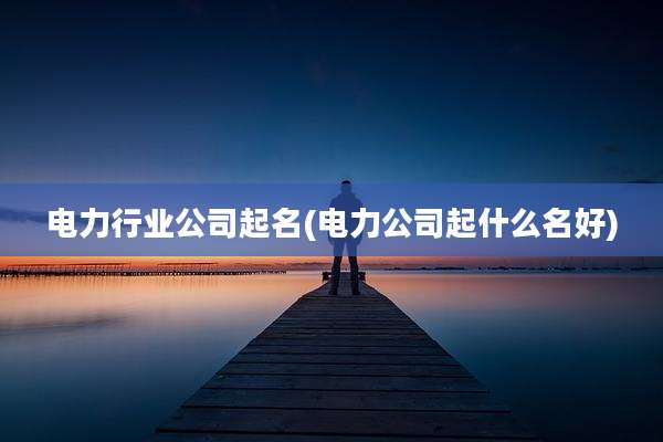 电力行业公司起名(电力公司起什么名好)