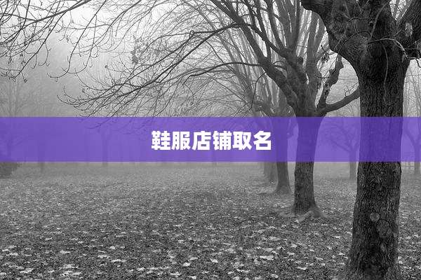 鞋服店铺取名