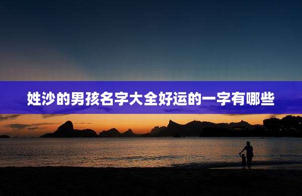 姓沙的男孩名字大全好运的一字有哪些