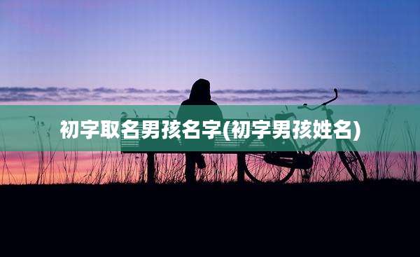 初字取名男孩名字(初字男孩姓名)