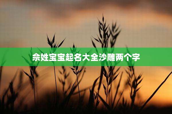 佘姓宝宝起名大全沙雕两个字