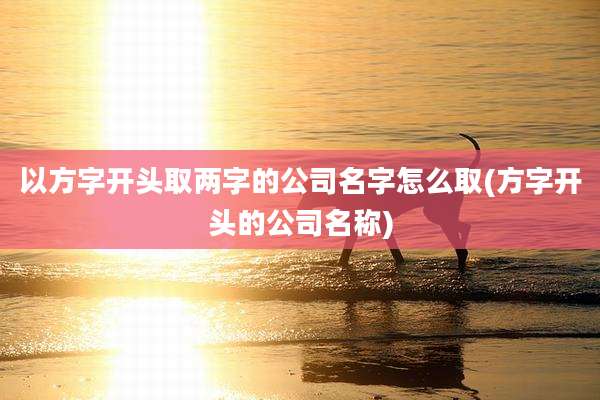 以方字开头取两字的公司名字怎么取(方字开头的公司名称)