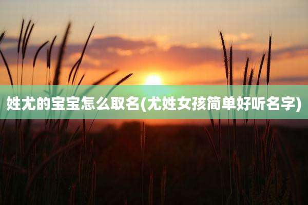 姓尤的宝宝怎么取名(尤姓女孩简单好听名字)