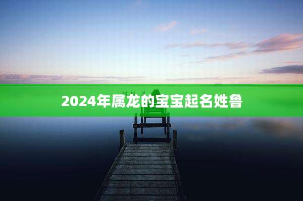 2024年属龙的宝宝起名姓鲁