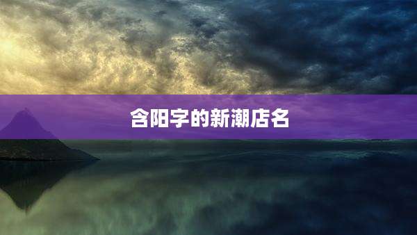 含阳字的新潮店名