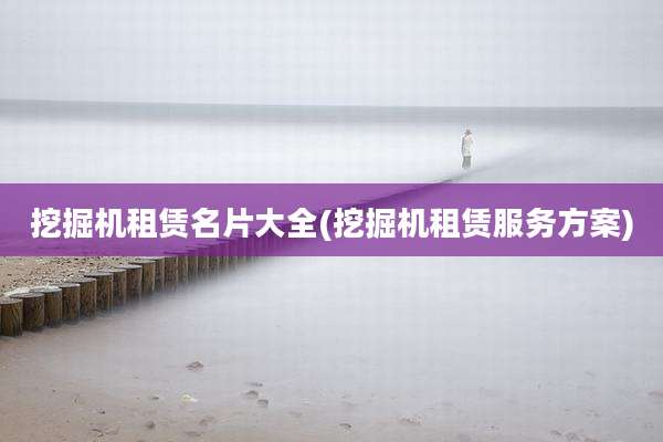 挖掘机租赁名片大全(挖掘机租赁服务方案)