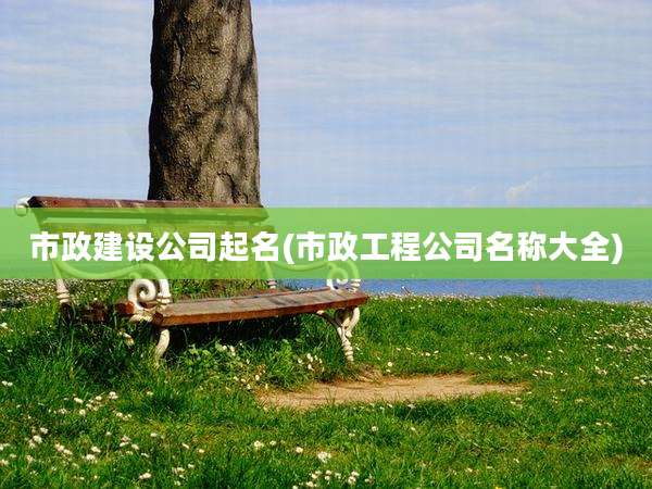 市政建设公司起名(市政工程公司名称大全)