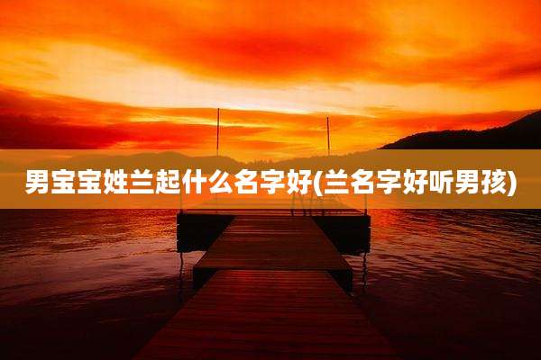 男宝宝姓兰起什么名字好(兰名字好听男孩)