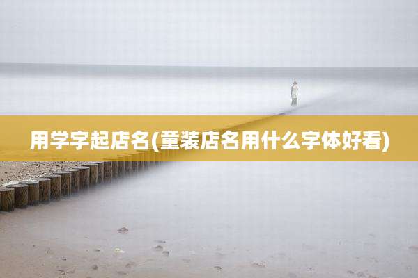 用学字起店名(童装店名用什么字体好看)