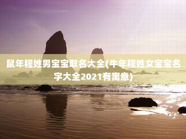 鼠年程姓男宝宝取名大全(牛年程姓女宝宝名字大全2021有寓意)