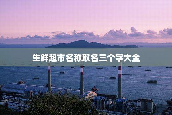生鲜超市名称取名三个字大全
