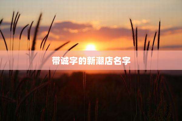 带诚字的新潮店名字
