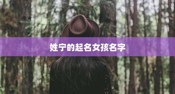 姓宁的起名女孩名字