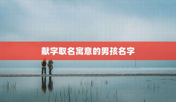 献字取名寓意的男孩名字