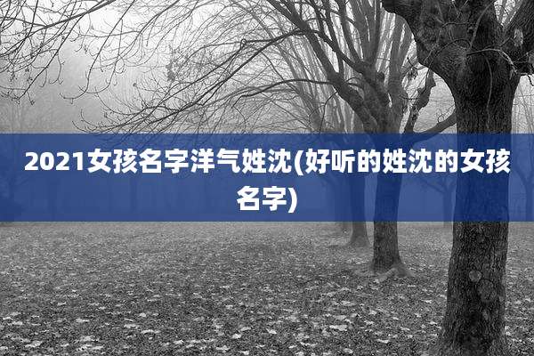 2021女孩名字洋气姓沈(好听的姓沈的女孩名字)