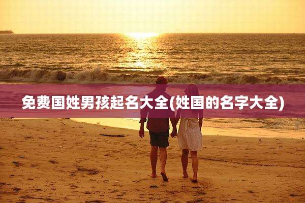 免费国姓男孩起名大全(姓国的名字大全)