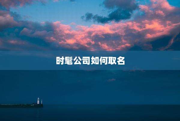 时髦公司如何取名