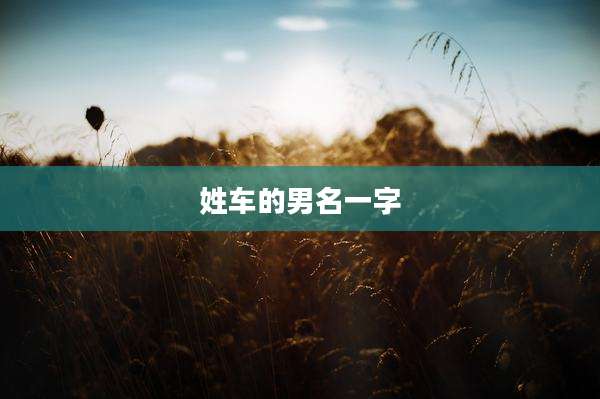 姓车的男名一字