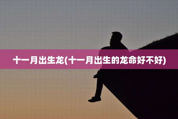 十一月出生龙(十一月出生的龙命好不好)