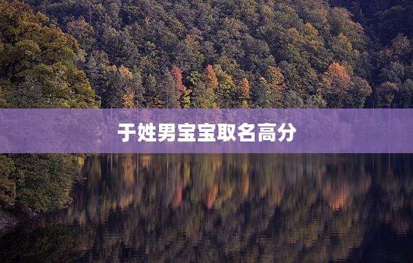 于姓男宝宝取名高分