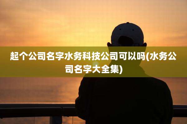 起个公司名字水务科技公司可以吗(水务公司名字大全集)
