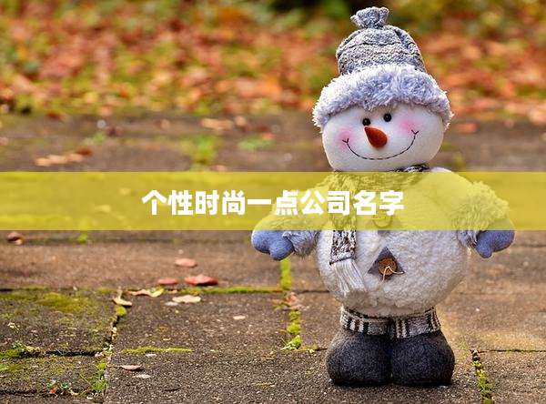 个性时尚一点公司名字