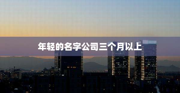 年轻的名字公司三个月以上