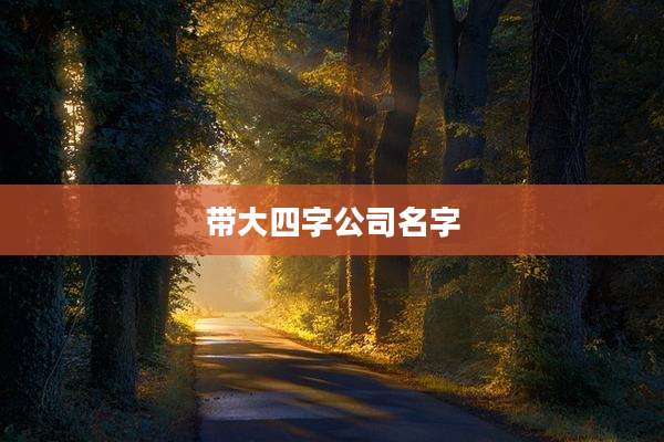 带大四字公司名字