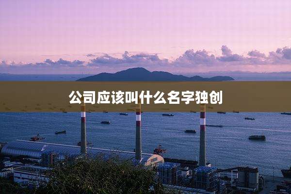 公司应该叫什么名字独创