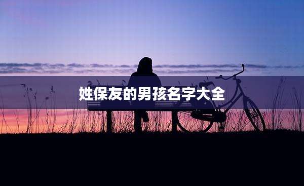 姓保友的男孩名字大全
