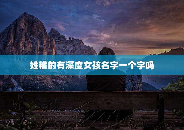 姓稽的有深度女孩名字一个字吗