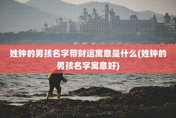 姓钟的男孩名字带财运寓意是什么(姓钟的男孩名字寓意好)