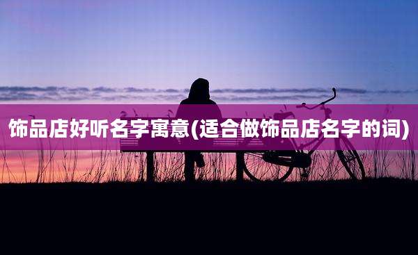 饰品店好听名字寓意(适合做饰品店名字的词)