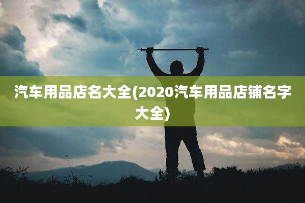 汽车用品店名大全(2020汽车用品店铺名字大全)