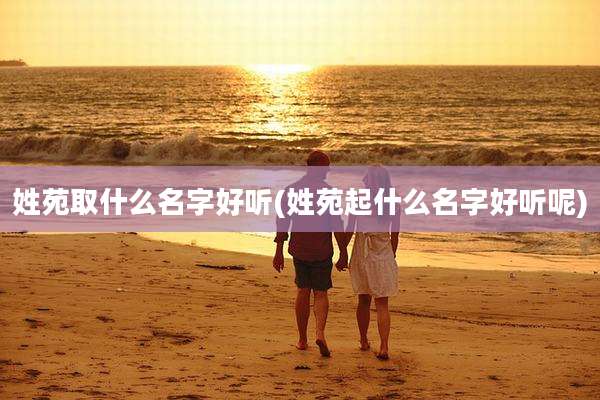 姓苑取什么名字好听(姓苑起什么名字好听呢)