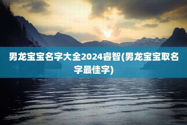 男龙宝宝名字大全2024睿智(男龙宝宝取名字最佳字)
